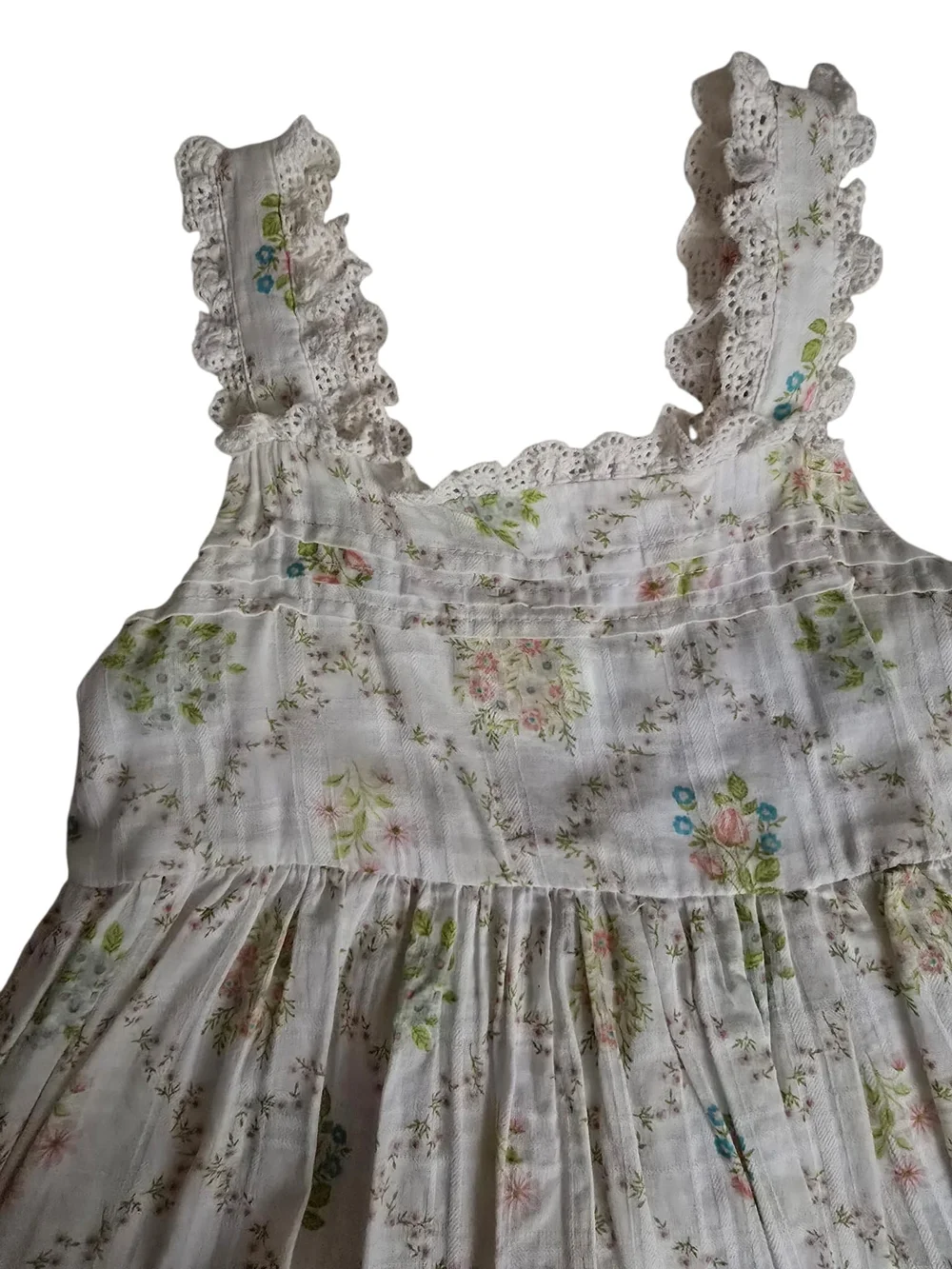 Haute Hippie White Floral Lace-Trim Girls' Sundress